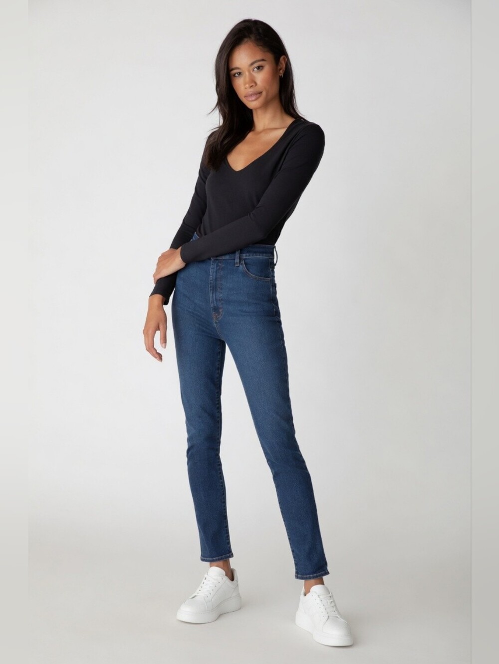 NWT J Brand 1212 Runway Straight in Paradiso Super High Rise Stretch Jeans 32
